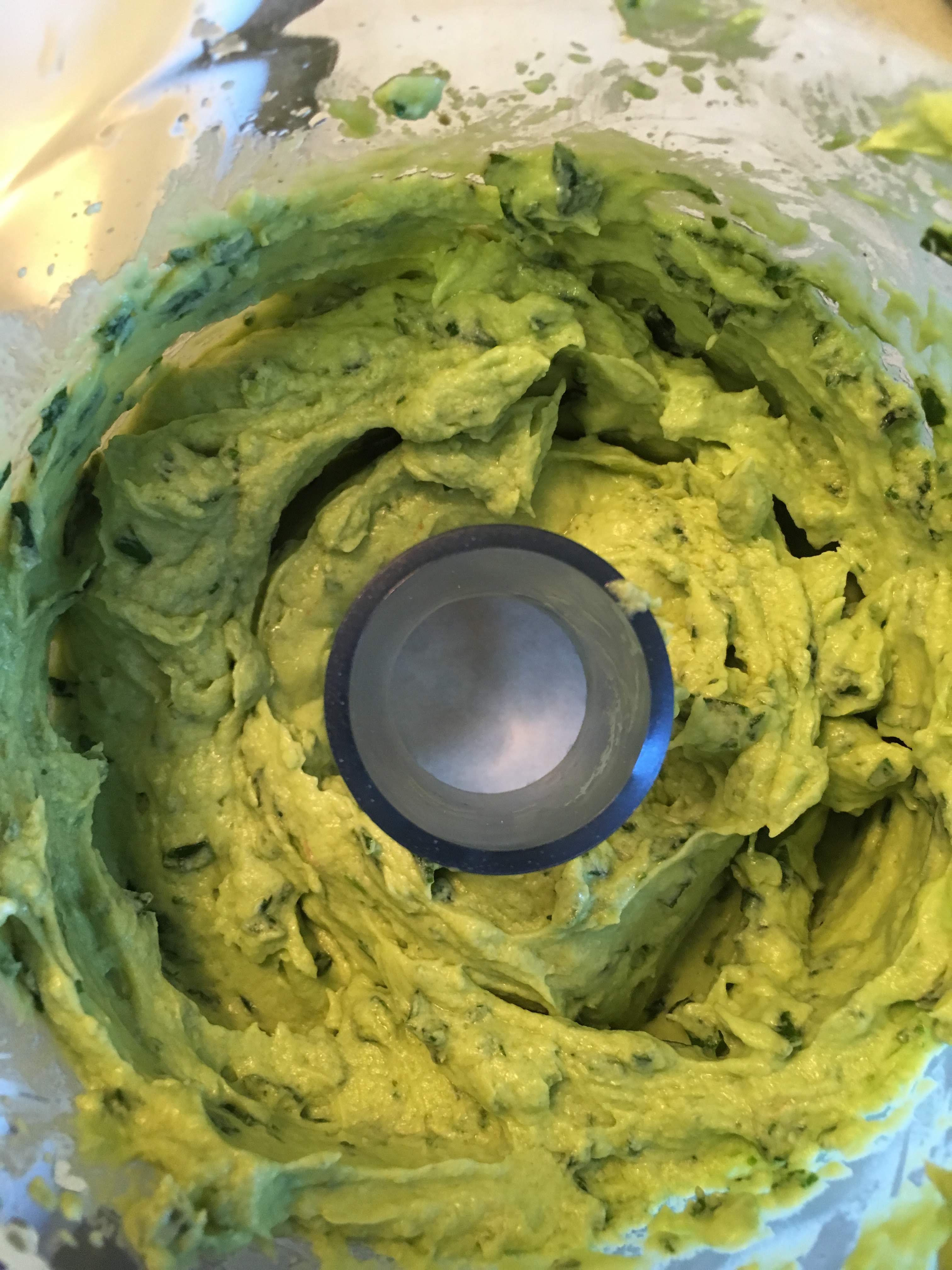 creamy basil guacamole spread
