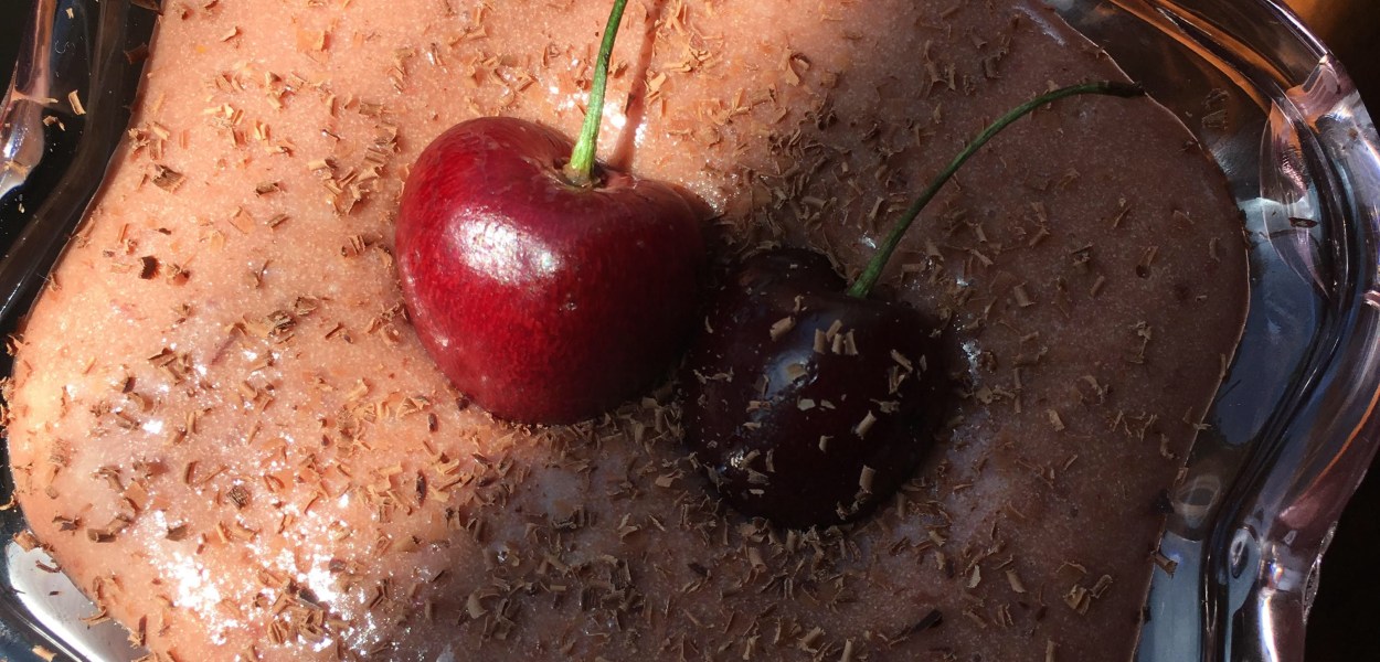 Dairy free chocolate cherry mousse