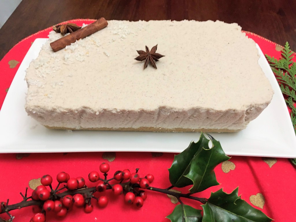 Christmas desserts like vegan allergen free eggnog cheesecake
