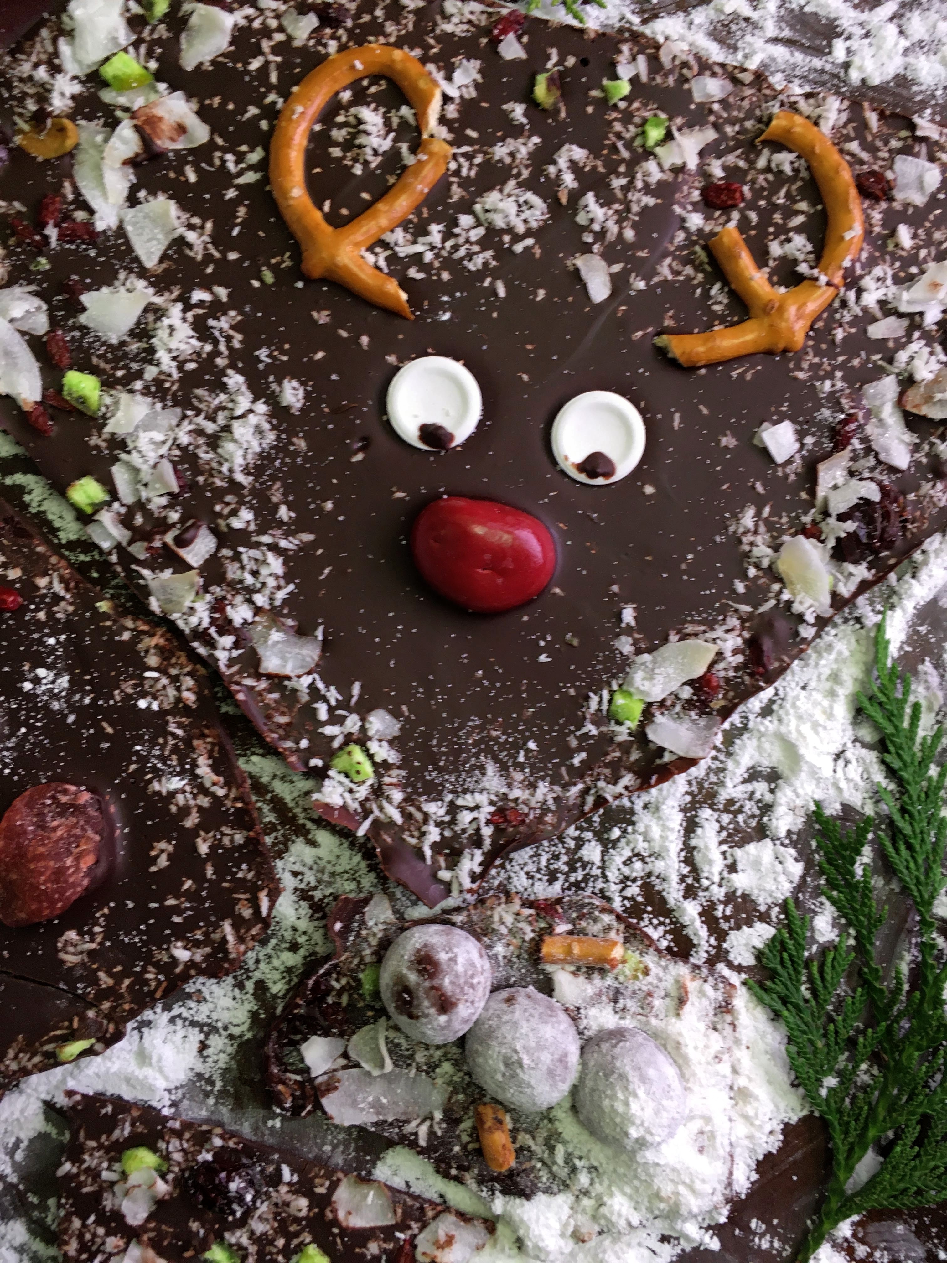 dairy free gluten free healthy Christmas chocolate bark