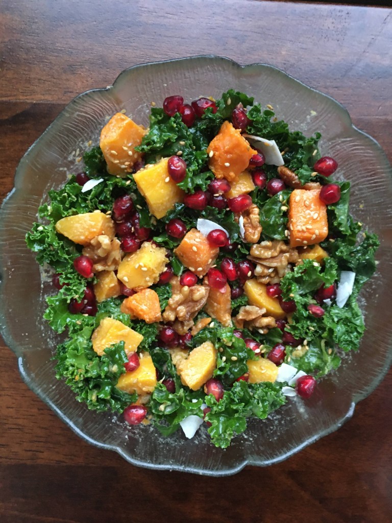 Christmas kale harvest salad