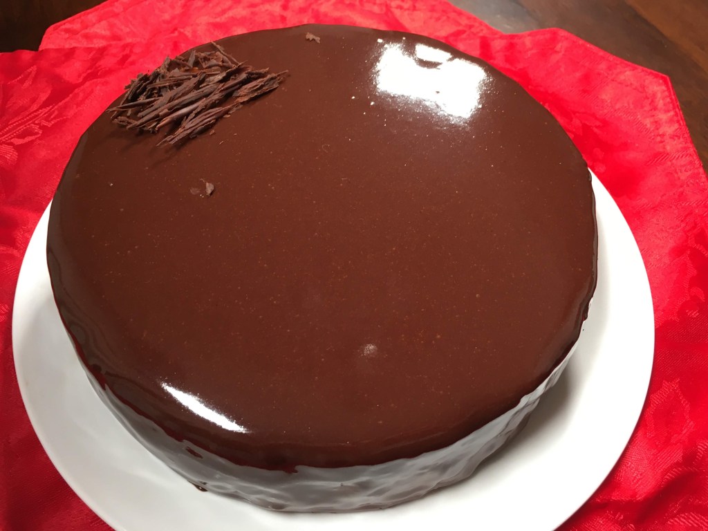 mirror glaze chocolate mousse cake dairy free
